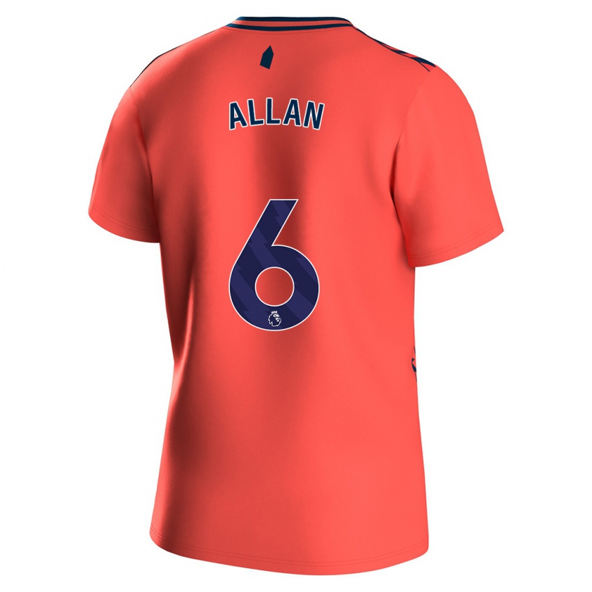 Enfant Maillot Allan #6 Corail Tenues Extérieur 2023/24 T-Shirt Suisse