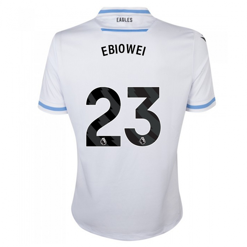 Enfant Maillot Malcolm Ebiowei #23 Blanc Tenues Extérieur 2023/24 T-Shirt Suisse
