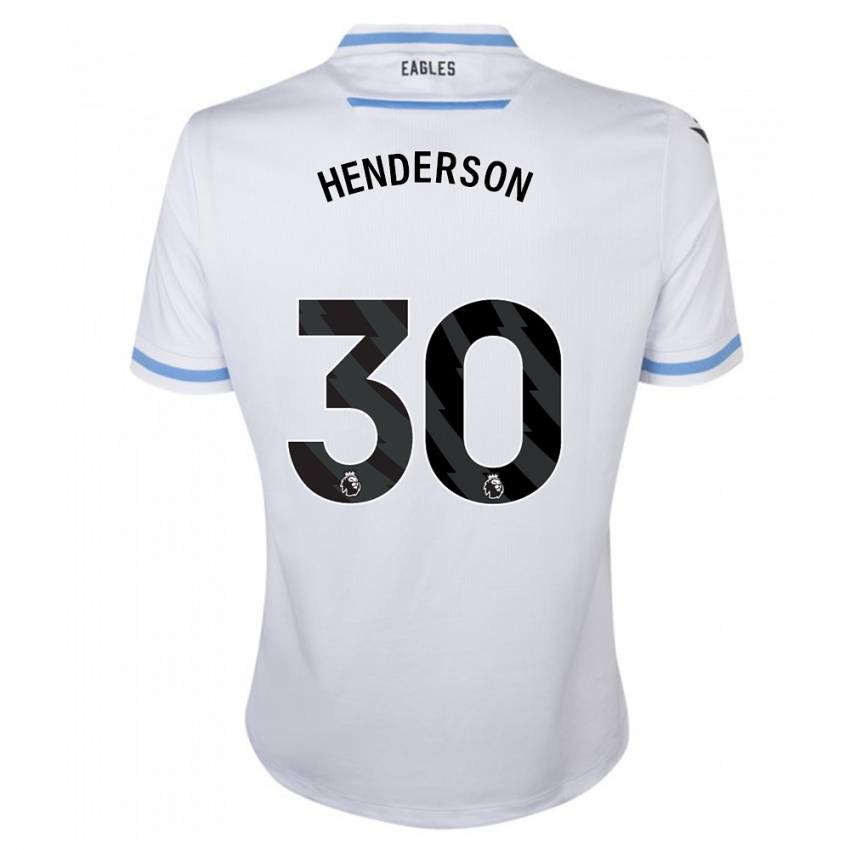 Enfant Maillot Dean Henderson #30 Blanc Tenues Extérieur 2023/24 T-Shirt Suisse