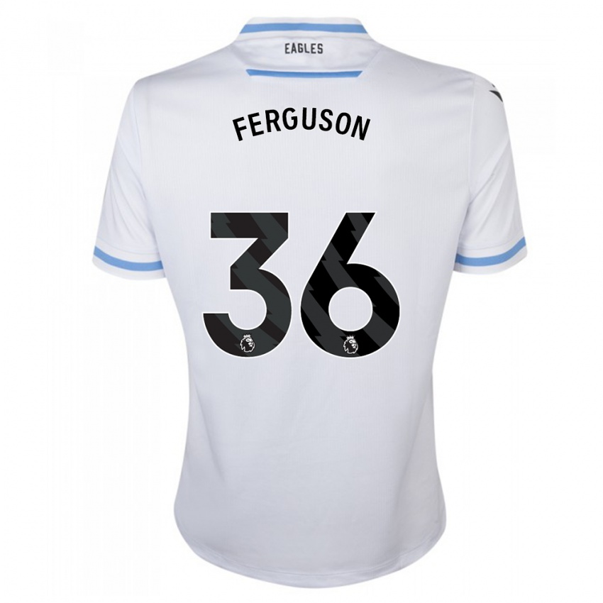 Enfant Maillot Nathan Ferguson #36 Blanc Tenues Extérieur 2023/24 T-Shirt Suisse