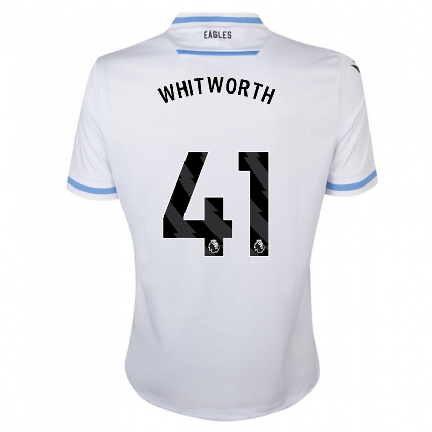 Enfant Maillot Joe Whitworth #41 Blanc Tenues Extérieur 2023/24 T-Shirt Suisse