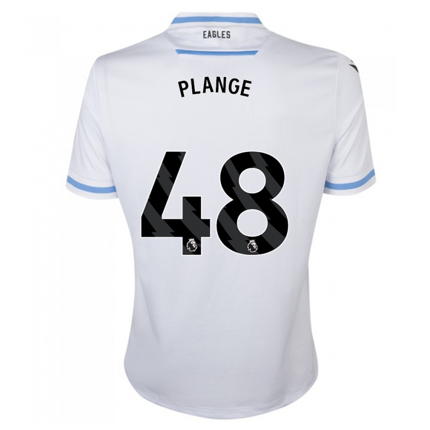 Kinder Luke Plange #48 Weiß Auswärtstrikot Trikot 2023/24 T-Shirt Schweiz