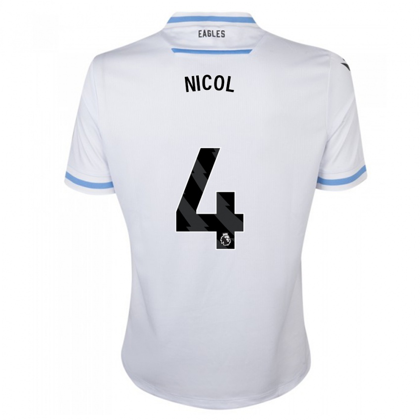 Enfant Maillot Leigh Nicol #4 Blanc Tenues Extérieur 2023/24 T-Shirt Suisse