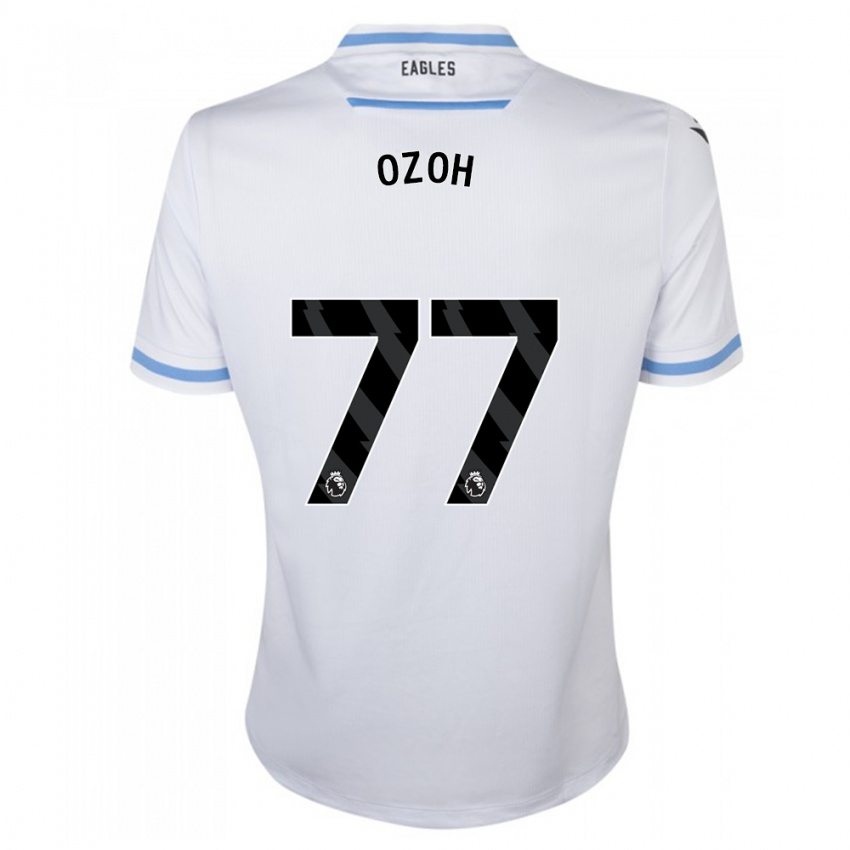 Enfant Maillot David Ozoh #77 Blanc Tenues Extérieur 2023/24 T-Shirt Suisse