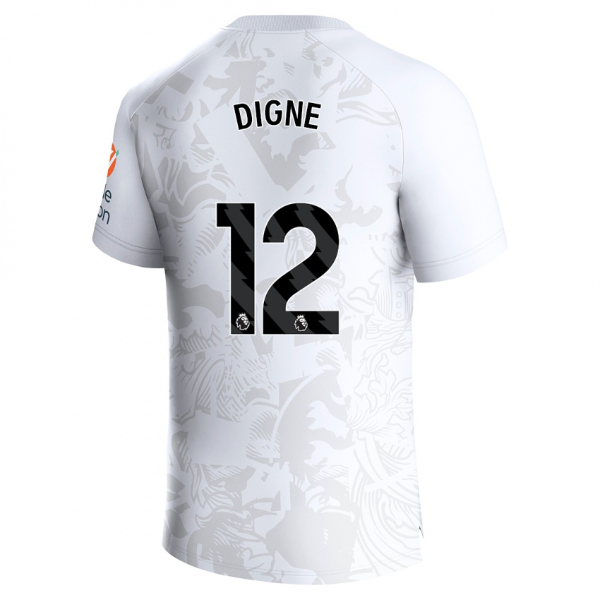 Enfant Maillot Lucas Digne #12 Blanc Tenues Extérieur 2023/24 T-Shirt Suisse