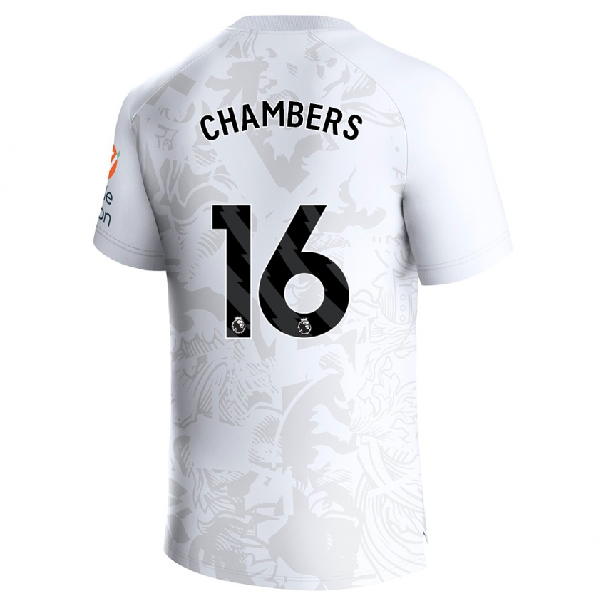Enfant Maillot Calum Chambers #16 Blanc Tenues Extérieur 2023/24 T-Shirt Suisse