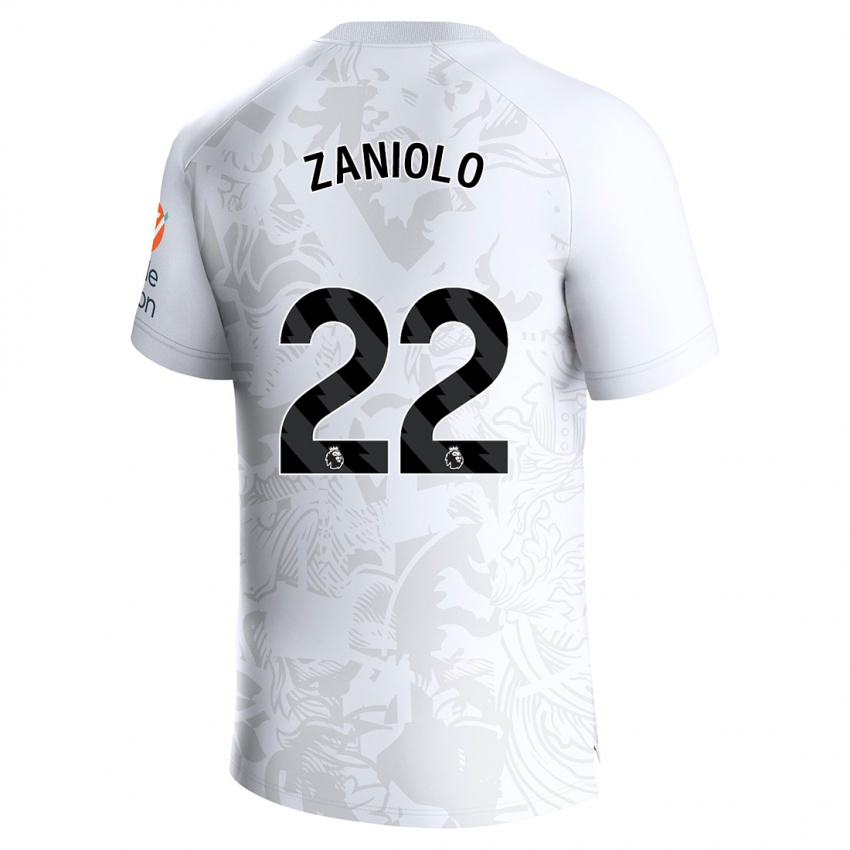 Enfant Maillot Nicolo Zaniolo #22 Blanc Tenues Extérieur 2023/24 T-Shirt Suisse