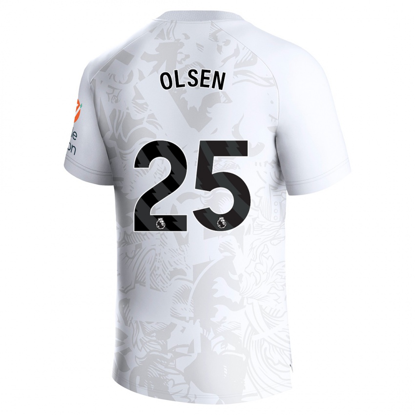 Enfant Maillot Robin Olsen #25 Blanc Tenues Extérieur 2023/24 T-Shirt Suisse