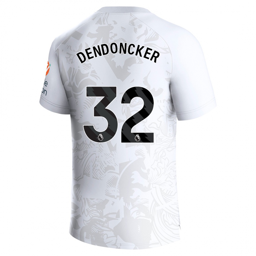 Enfant Maillot Leander Dendoncker #32 Blanc Tenues Extérieur 2023/24 T-Shirt Suisse