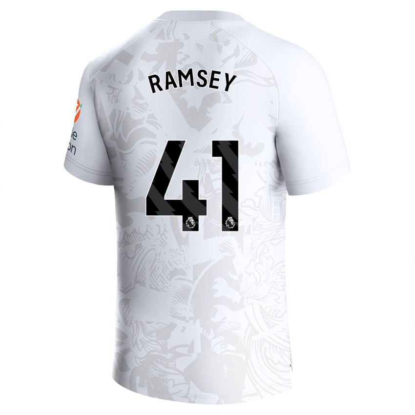 Enfant Maillot Jacob Ramsey #41 Blanc Tenues Extérieur 2023/24 T-Shirt Suisse