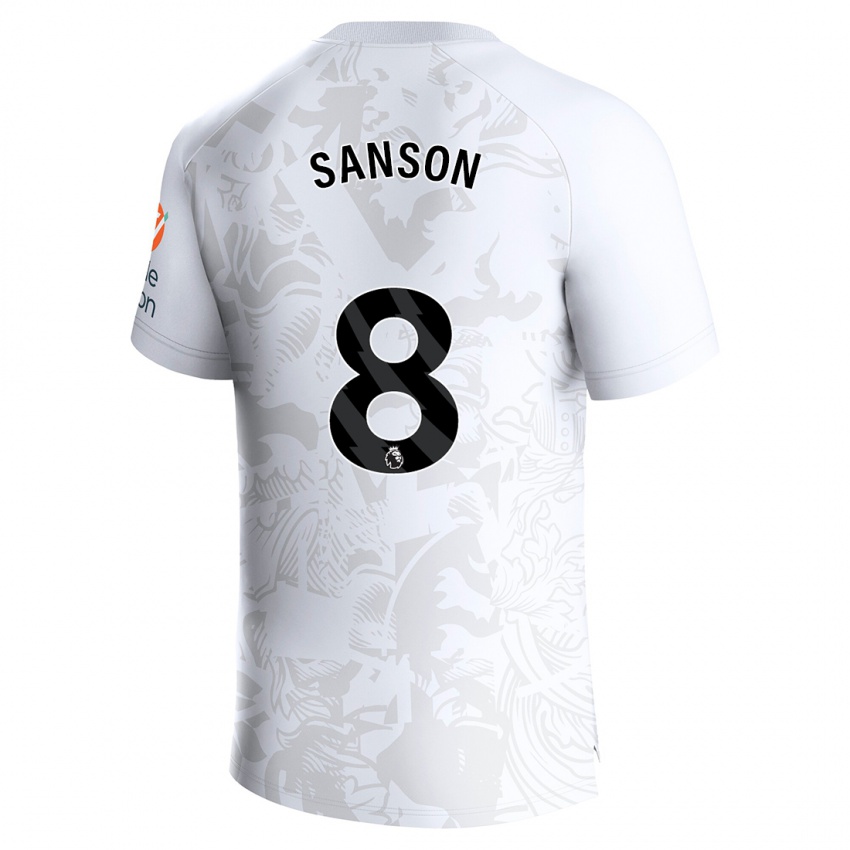 Enfant Maillot Morgan Sanson #8 Blanc Tenues Extérieur 2023/24 T-Shirt Suisse