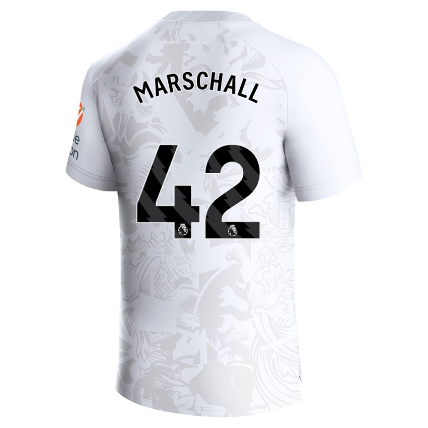 Enfant Maillot Filip Marschall #42 Blanc Tenues Extérieur 2023/24 T-Shirt Suisse