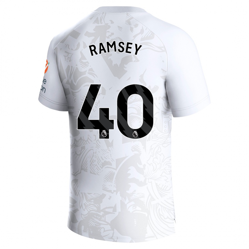 Kinder Aaron Ramsey #40 Weiß Auswärtstrikot Trikot 2023/24 T-Shirt Schweiz