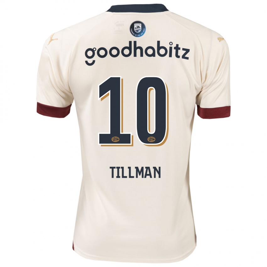 Enfant Maillot Malik Tillman #10 Blanc Cassé Tenues Extérieur 2023/24 T-Shirt Suisse