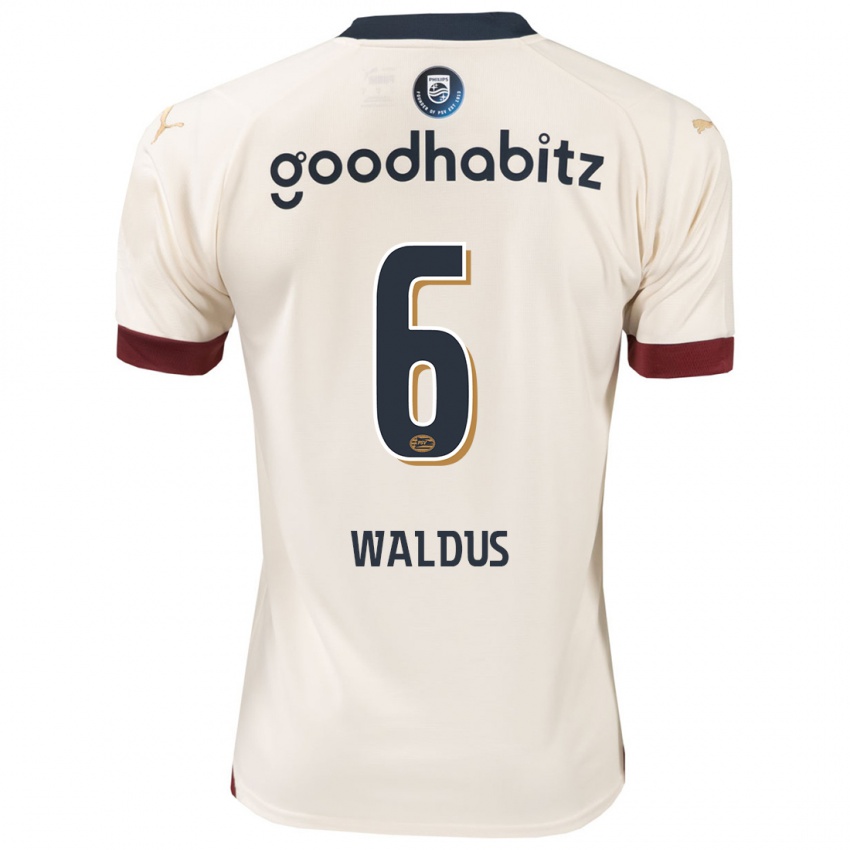 Enfant Maillot Maruschka Waldus #6 Blanc Cassé Tenues Extérieur 2023/24 T-Shirt Suisse