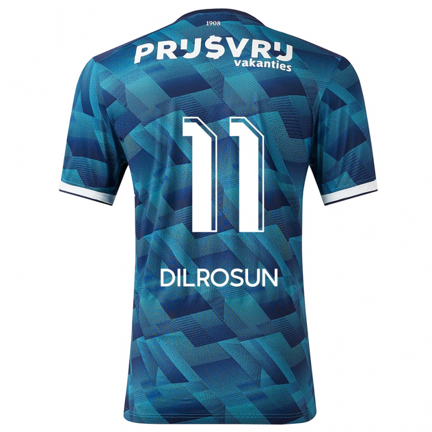 Kinder Javairô Dilrosun #11 Blau Auswärtstrikot Trikot 2023/24 T-Shirt Schweiz