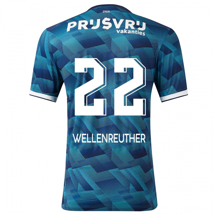 Kinder Timon Wellenreuther #22 Blau Auswärtstrikot Trikot 2023/24 T-Shirt Schweiz
