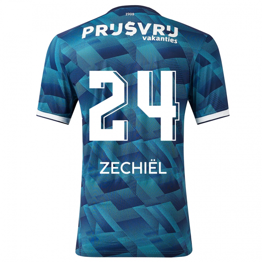 Enfant Maillot Gjivai Zechiel #24 Bleu Tenues Extérieur 2023/24 T-Shirt Suisse