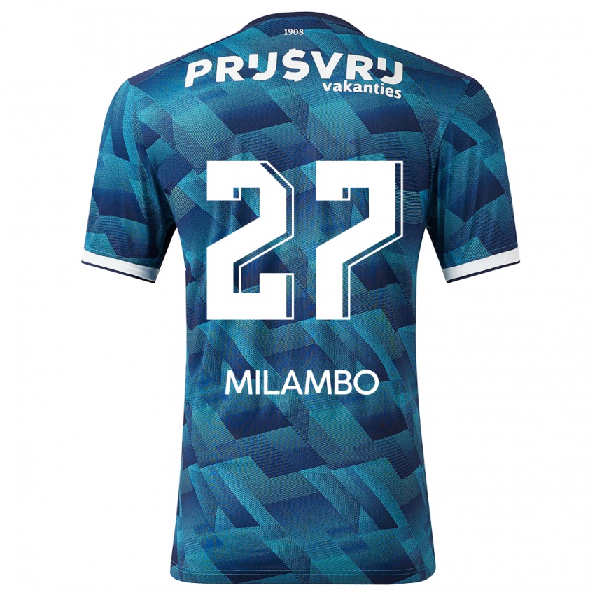 Kinder Antoni Milambo #27 Blau Auswärtstrikot Trikot 2023/24 T-Shirt Schweiz