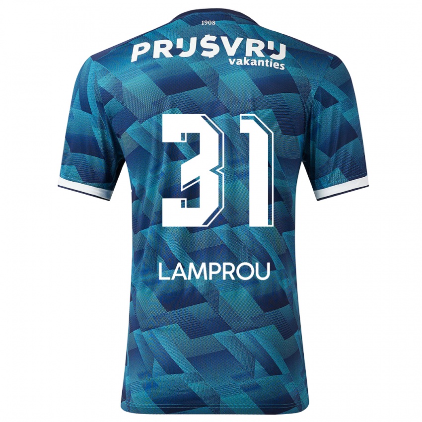 Kinder Kostas Lamprou #31 Blau Auswärtstrikot Trikot 2023/24 T-Shirt Schweiz