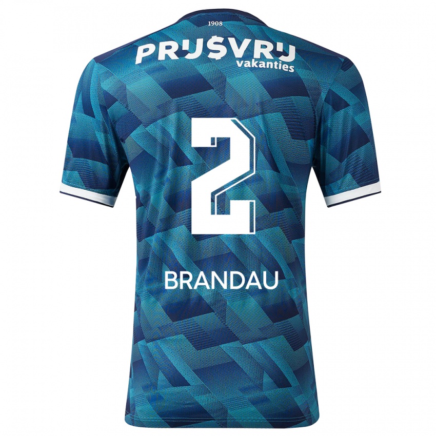 Kinder Justine Brandau #2 Blau Auswärtstrikot Trikot 2023/24 T-Shirt Schweiz
