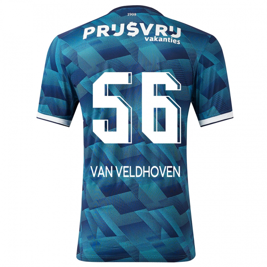 Kinder Kars Van Veldhoven #56 Blau Auswärtstrikot Trikot 2023/24 T-Shirt Schweiz