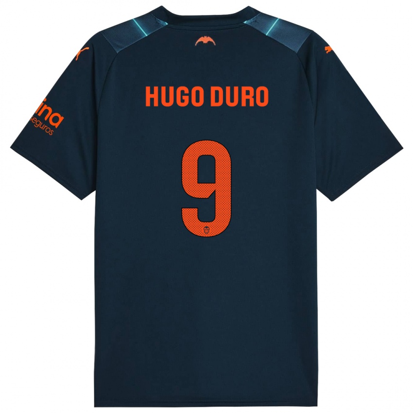 Enfant Maillot Hugo Duro #9 Bleu Marin Tenues Extérieur 2023/24 T-Shirt Suisse