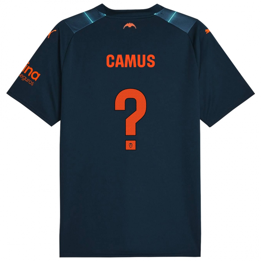 Enfant Maillot Marco Camus #0 Bleu Marin Tenues Extérieur 2023/24 T-Shirt Suisse