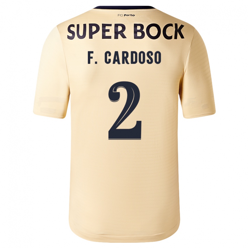 Enfant Maillot Fabio Cardoso #2 Beige-Doré Tenues Extérieur 2023/24 T-Shirt Suisse