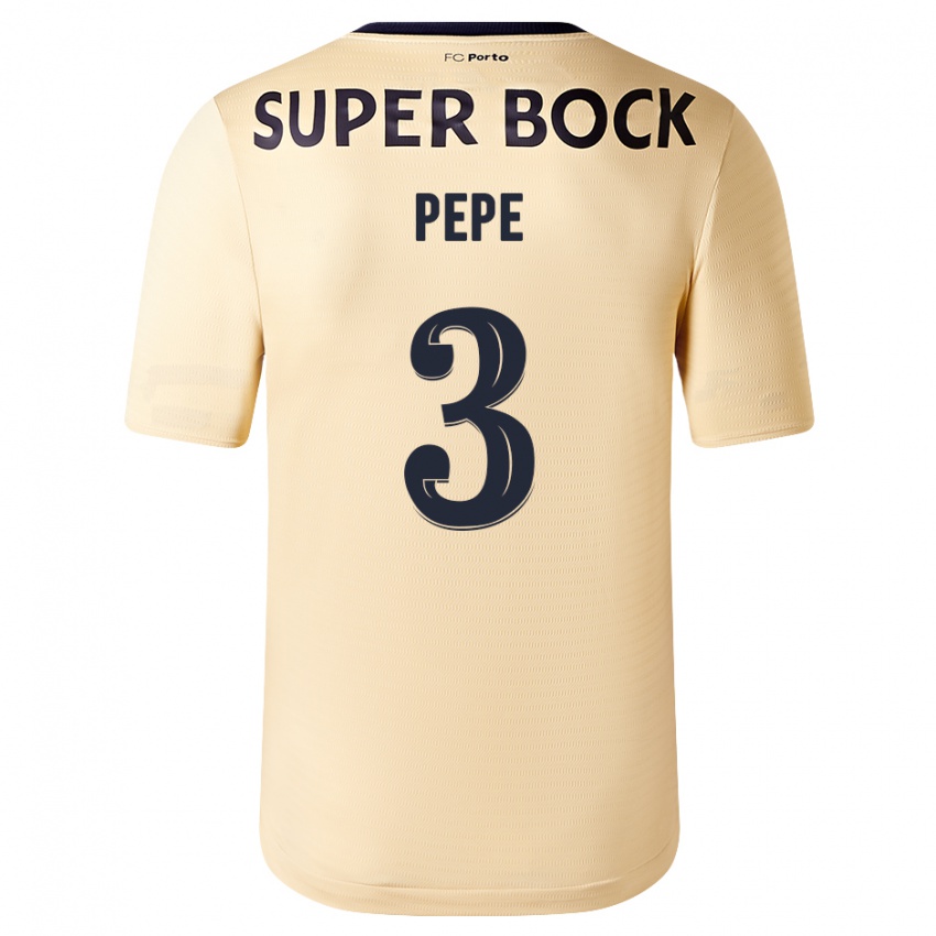 Enfant Maillot Pepe #3 Beige-Doré Tenues Extérieur 2023/24 T-Shirt Suisse