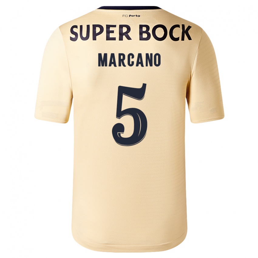 Kinder Ivan Marcano #5 Beige-Gold Auswärtstrikot Trikot 2023/24 T-Shirt Schweiz