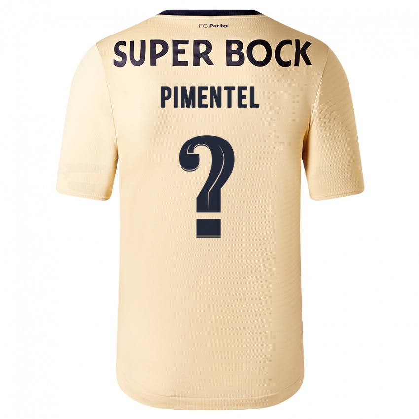 Kinder Eric Pimentel #0 Beige-Gold Auswärtstrikot Trikot 2023/24 T-Shirt Schweiz