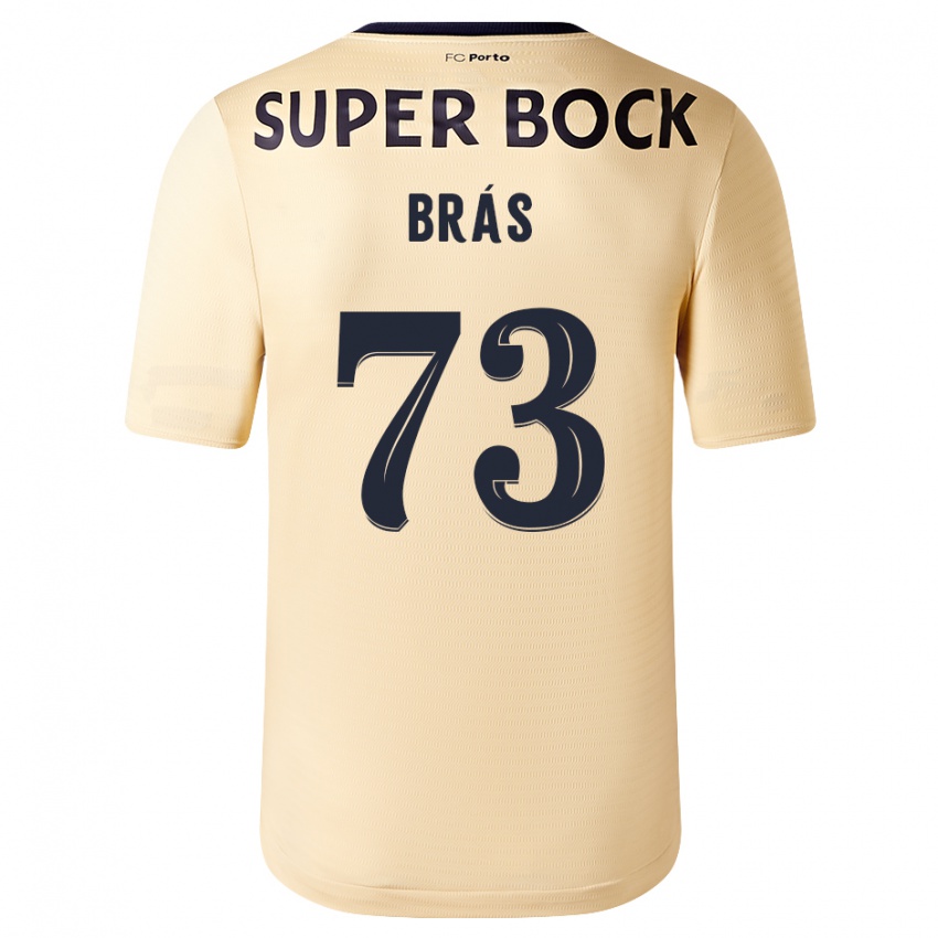 Kinder Gabriel Brás #73 Beige-Gold Auswärtstrikot Trikot 2023/24 T-Shirt Schweiz