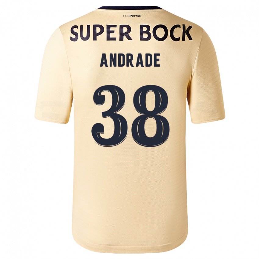 Kinder Fernando Andrade #38 Beige-Gold Auswärtstrikot Trikot 2023/24 T-Shirt Schweiz