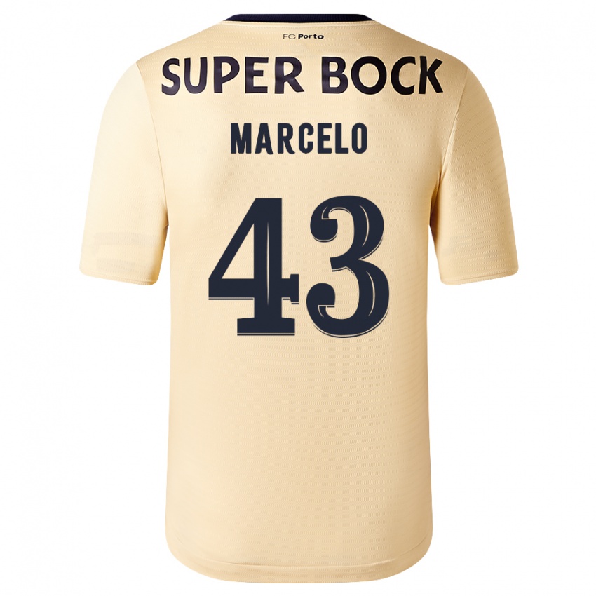 Kinder Joao Marcelo #43 Beige-Gold Auswärtstrikot Trikot 2023/24 T-Shirt Schweiz