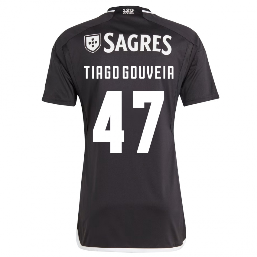 Enfant Maillot Tiago Gouveia #47 Noir Tenues Extérieur 2023/24 T-Shirt Suisse