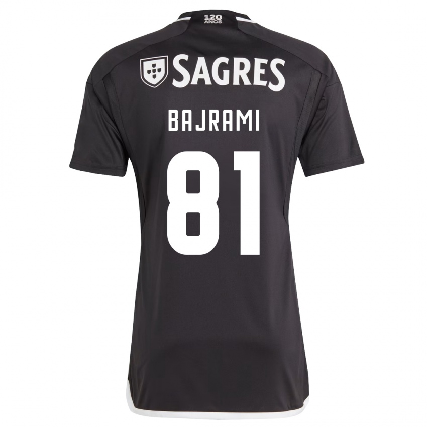 Kinder Adrian Bajrami #81 Schwarz Auswärtstrikot Trikot 2023/24 T-Shirt Schweiz