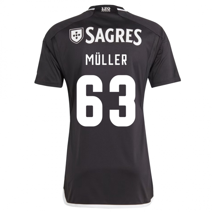 Kinder José Müller #63 Schwarz Auswärtstrikot Trikot 2023/24 T-Shirt Schweiz