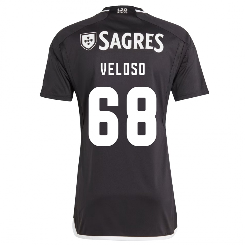 Kinder João Veloso #68 Schwarz Auswärtstrikot Trikot 2023/24 T-Shirt Schweiz