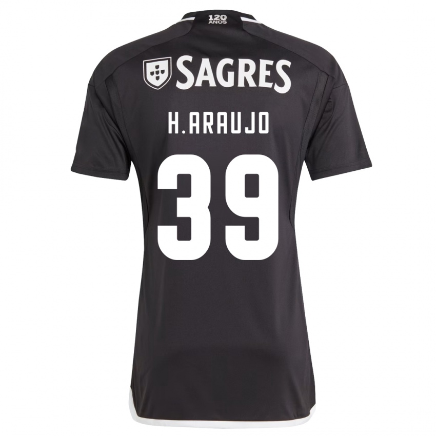Kinder Henrique Araujo #39 Schwarz Auswärtstrikot Trikot 2023/24 T-Shirt Schweiz