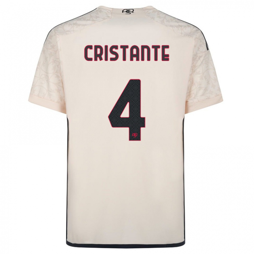 Enfant Maillot Bryan Cristante #4 Blanc Cassé Tenues Extérieur 2023/24 T-Shirt Suisse