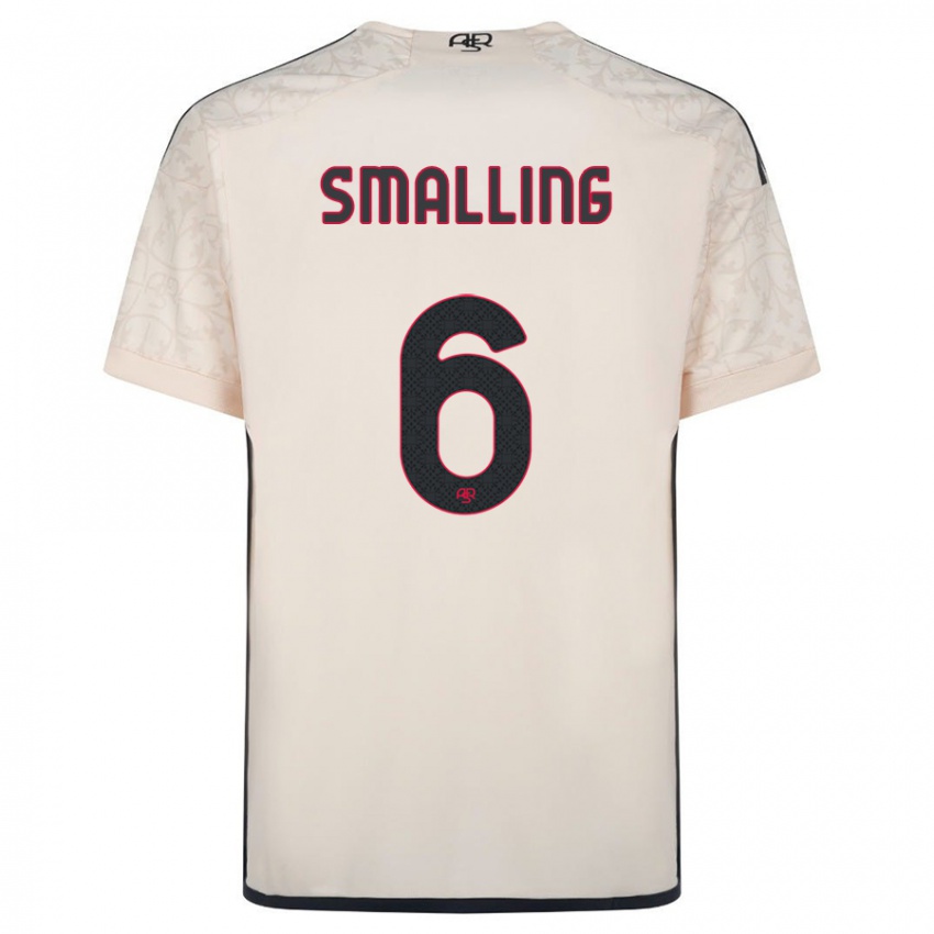 Enfant Maillot Chris Smalling #6 Blanc Cassé Tenues Extérieur 2023/24 T-Shirt Suisse