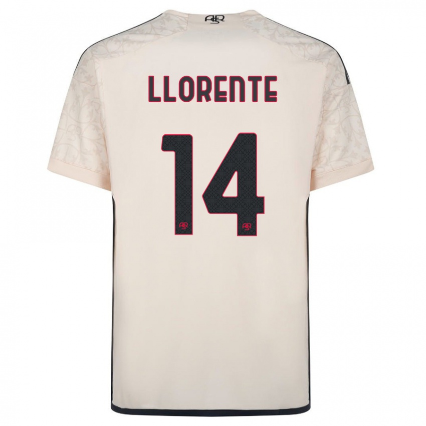 Enfant Maillot Diego Llorente #14 Blanc Cassé Tenues Extérieur 2023/24 T-Shirt Suisse