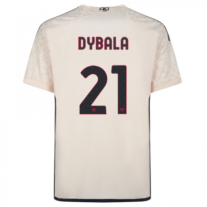 Enfant Maillot Paulo Dybala #21 Blanc Cassé Tenues Extérieur 2023/24 T-Shirt Suisse
