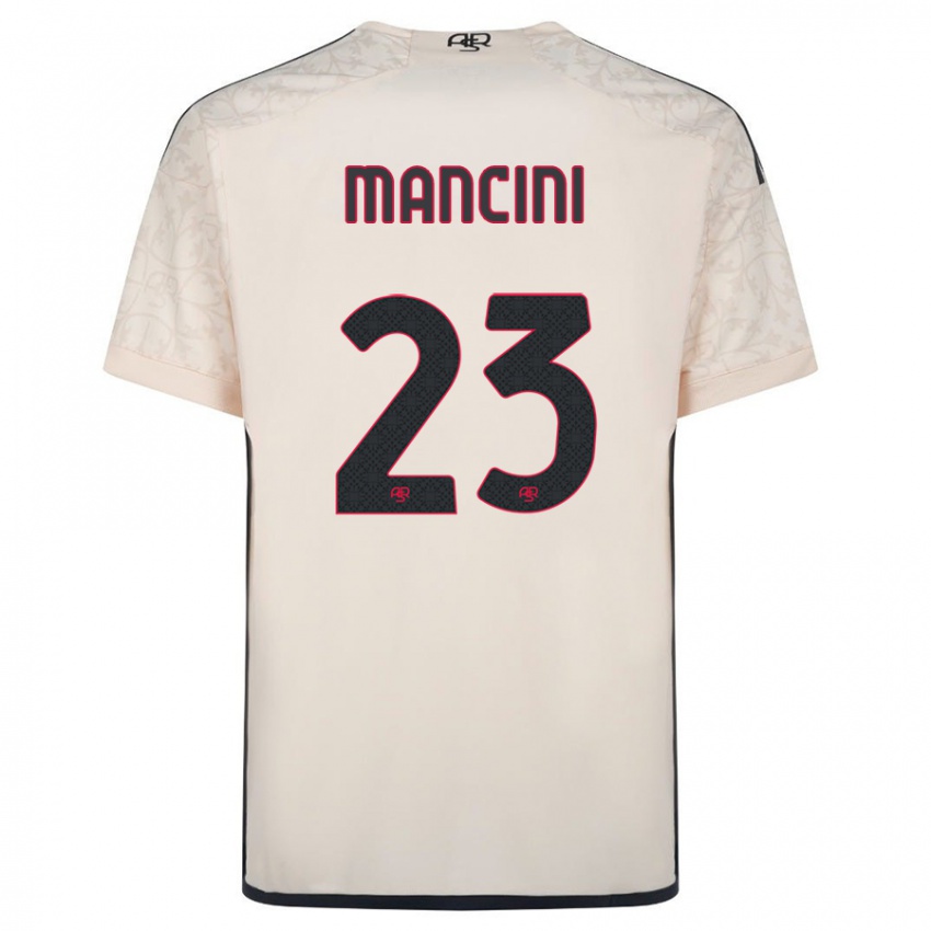 Enfant Maillot Gianluca Mancini #23 Blanc Cassé Tenues Extérieur 2023/24 T-Shirt Suisse