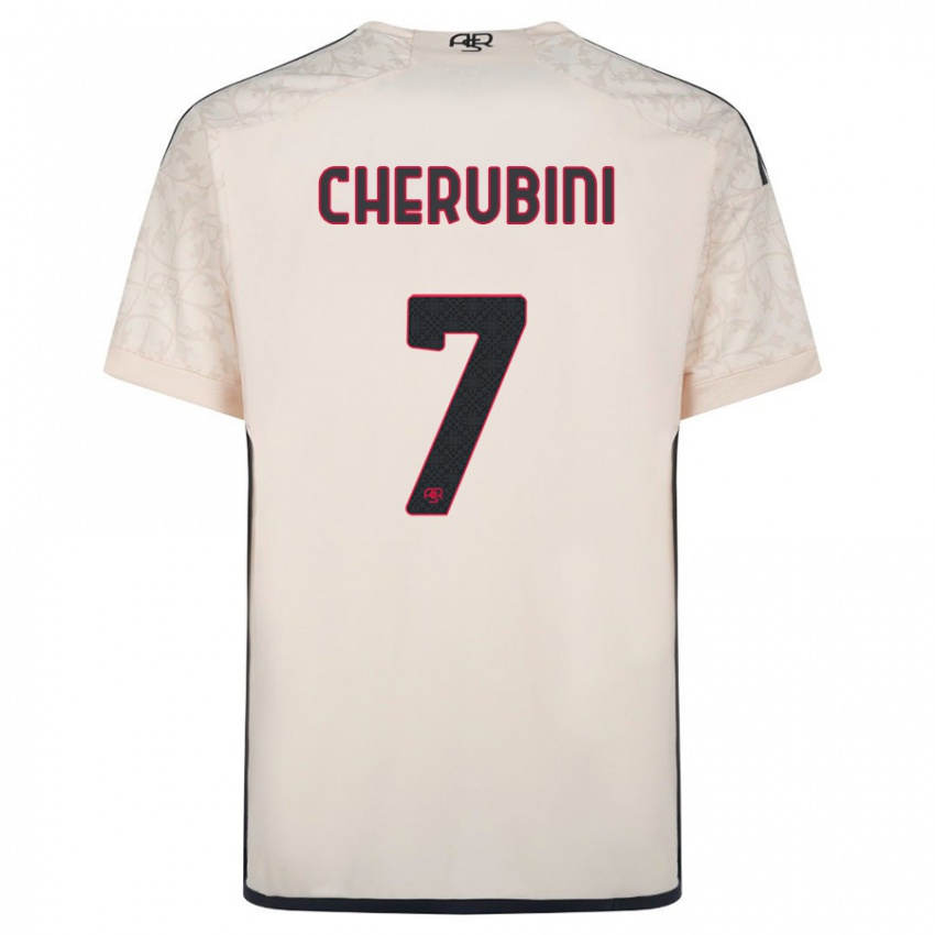 Enfant Maillot Luigi Cherubini #7 Blanc Cassé Tenues Extérieur 2023/24 T-Shirt Suisse
