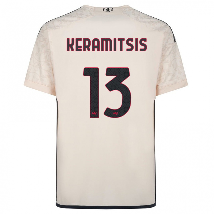Kinder Dimitrios Keramitsis #13 Cremefarben Auswärtstrikot Trikot 2023/24 T-Shirt Schweiz