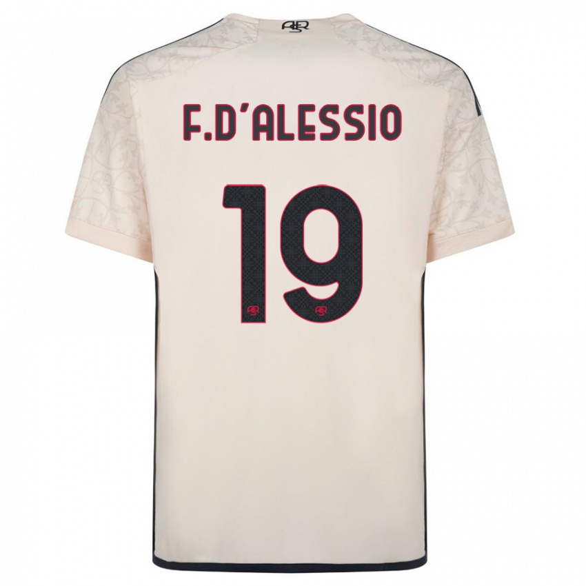 Enfant Maillot Francesco D'alessio #19 Blanc Cassé Tenues Extérieur 2023/24 T-Shirt Suisse