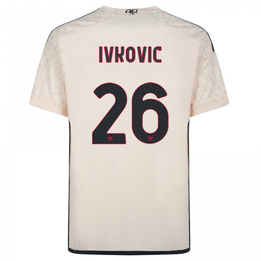 Enfant Maillot Mate Ivkovic #26 Blanc Cassé Tenues Extérieur 2023/24 T-Shirt Suisse