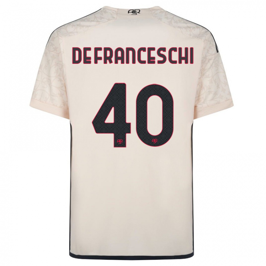 Kinder Leonardo De Franceschi #40 Cremefarben Auswärtstrikot Trikot 2023/24 T-Shirt Schweiz
